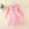 new design baby grils sweater lace dress for autumn or winter